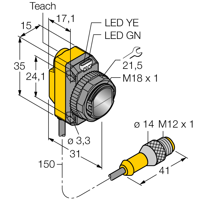 Cảm biến quang điện Q45VR2LVQ