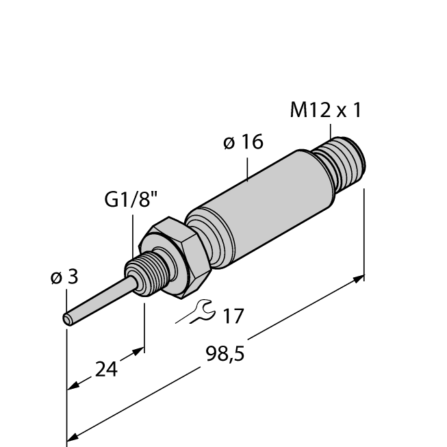 Cảm biến nhiệt độ TTMS-103A-G1/8-LIUPN-H1140-L024