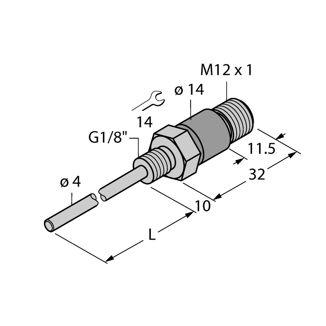 Cảm biến nhiệt độ TP-104A-G1/8-H1141-L035