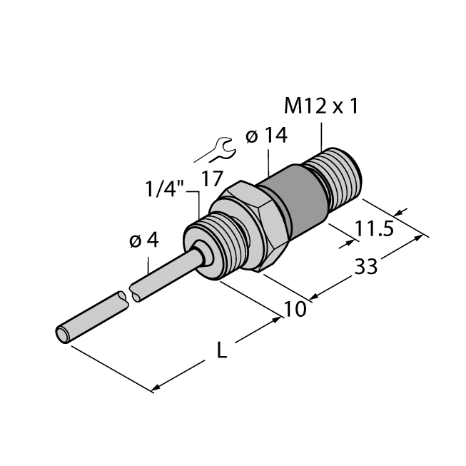 Cảm biến nhiệt độ TP-104A-G1/4-H1141-L035