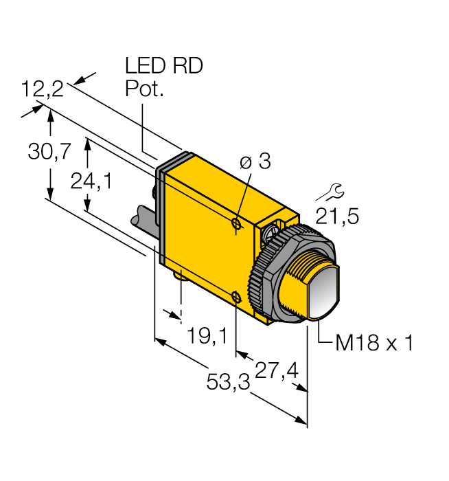 Cảm biến quang điện SM312LVAGMHS W/30