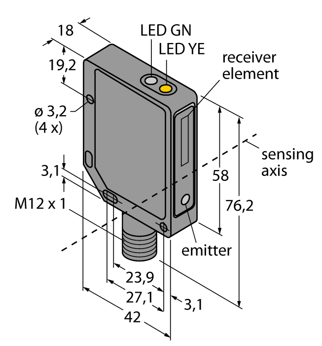 Cảm biến quang điện  QMT42VN6FF750Q