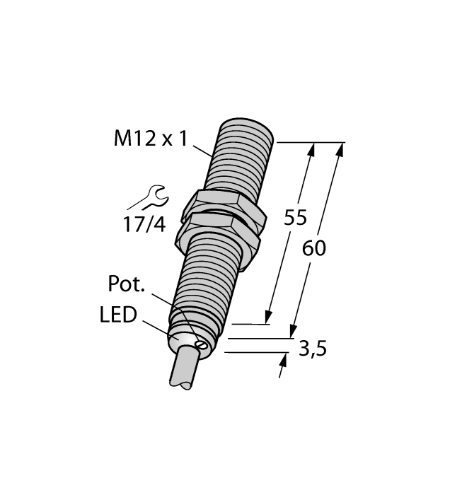 Cảm biến điện dung BC3-M12-AP6X/S90/3GD 15M
