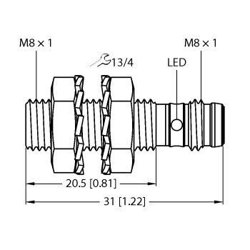 Cảm biến tiệm cận điện cảm BI2-EG08K-AN6X-V1131