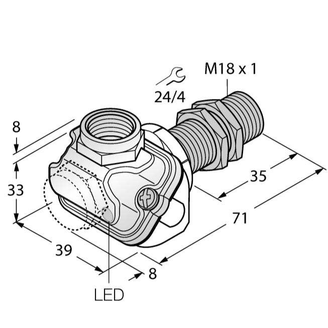 Cảm biến tiệm cận điện cảm chống nổ và chịu nhiệt BI5-EM18WDTC-Y1X