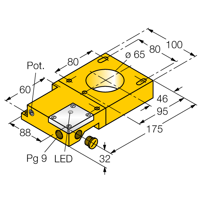 Cảm biến tiệm cận điện cảm dạng vòng NI65R-S32SR-VP44X