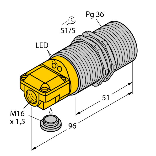 Cảm biến tiệm cận điện cảm Pg36 - Dòng DC 4 dây BI25-G47SR-VP4X2