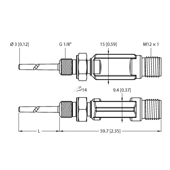 Cảm biến nhiệt độ TTM150C-206A-CF-LI6-H1140-L100-50/150°C