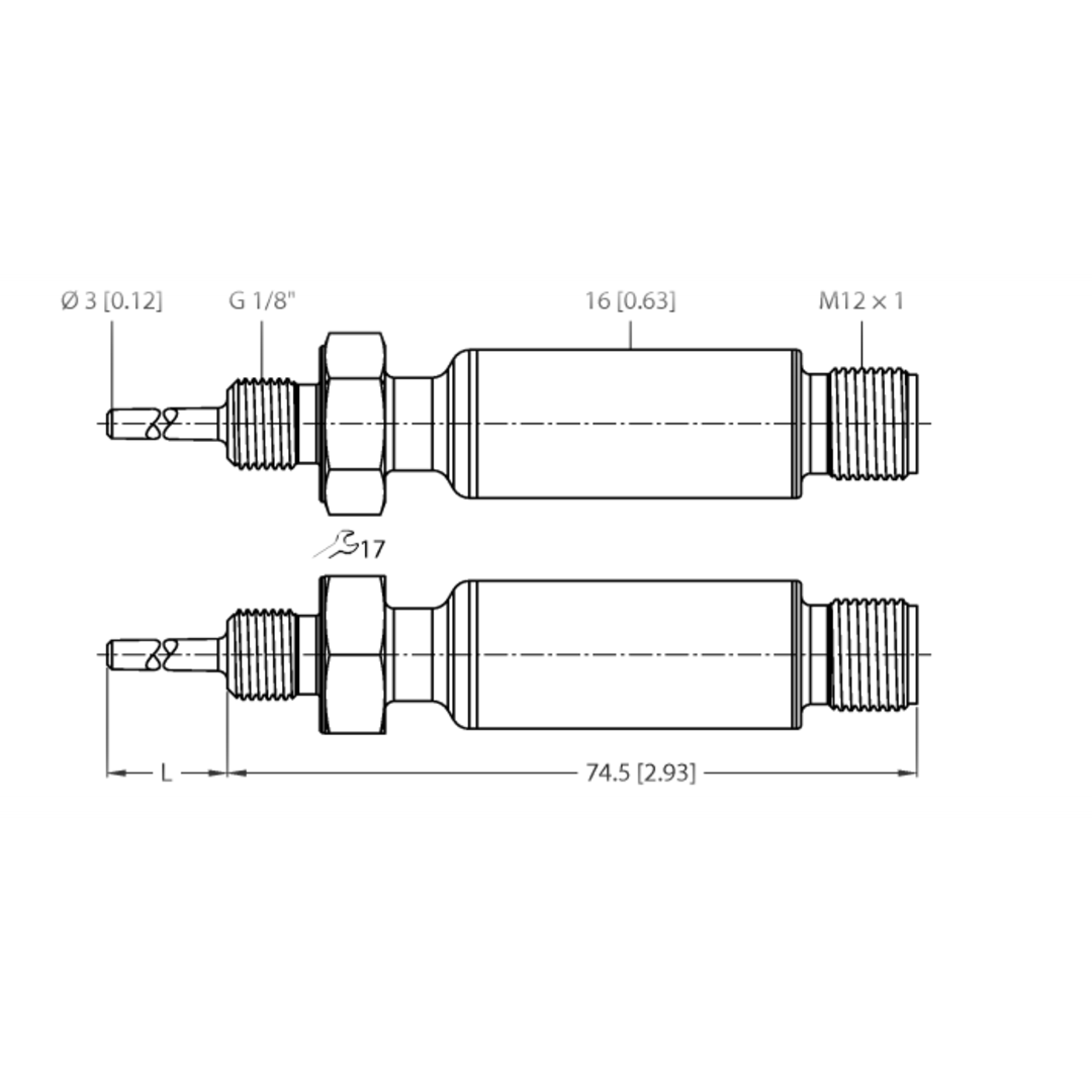Cảm biến nhiệt độ  TTMS-103A-G1/8-LIUPN-H1140-L013-40/85°C