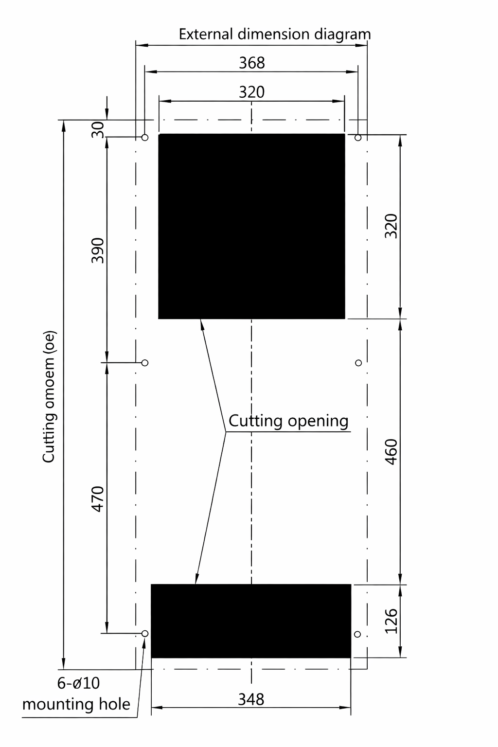 Technical drawing with Chinese labels translated to English