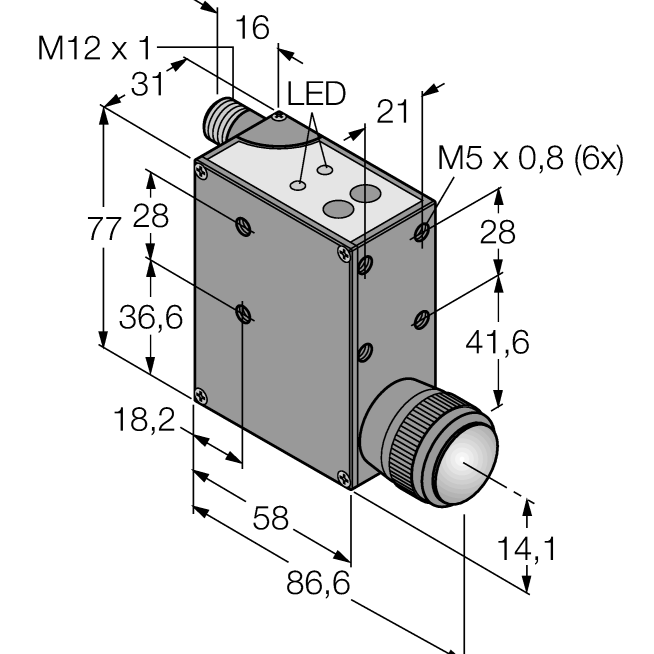 Cảm biến quang điện QL56M6XD40BQ