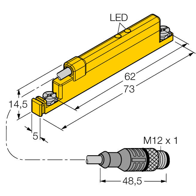 Cảm biến vị trí tuyến tính WIM45-UNTL-LIU5X2-0.3-RS4