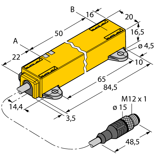 Cảm biến vị trí tuyến tính cảm ứng LI50P1-Q17LM1-LU4X2-0.3-RS5/S97