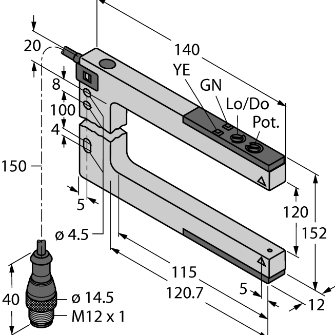 Cảm biến quang điện SLM120B6QPMA