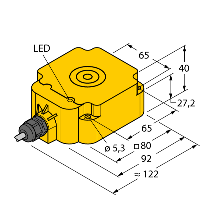 Cảm biến tiệm cận điện cảm an toàn BI50-Q80-Y1X