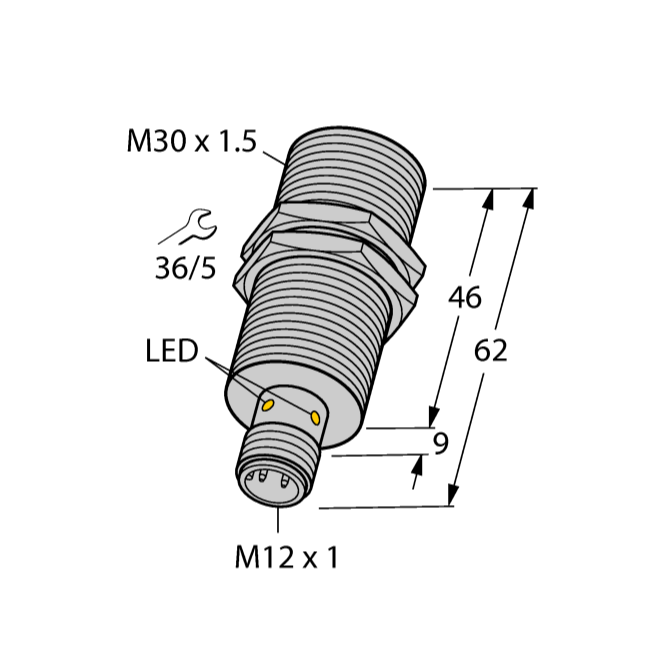 Cảm biến tiệm cận thông minh (IO-Link) Ngành thực phẩm BI15U-EM30WD-IOL6X2-H1141