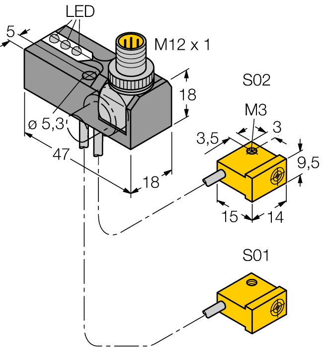 Cảm biến giám sát Power Clamp NI2-Q9.5-0.1-BDS-2AP6X3-H1141/S34
