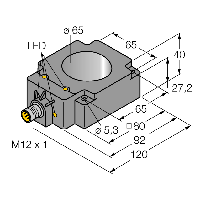 Cảm biến vòng phát hiện vật thể nhỏ BI65R-Q80-AP6X2-H1141