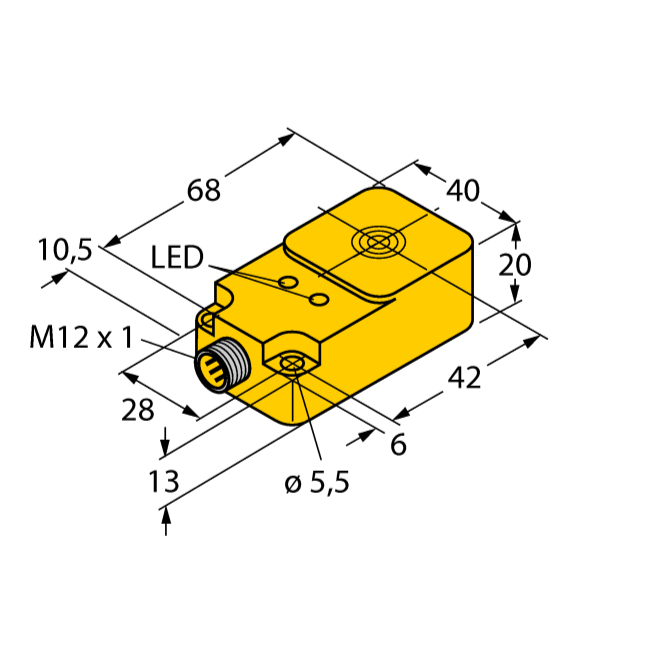 Cảm biến tiệm cận điện cảm khối vuông NI25-Q20-AP6X2-H1141