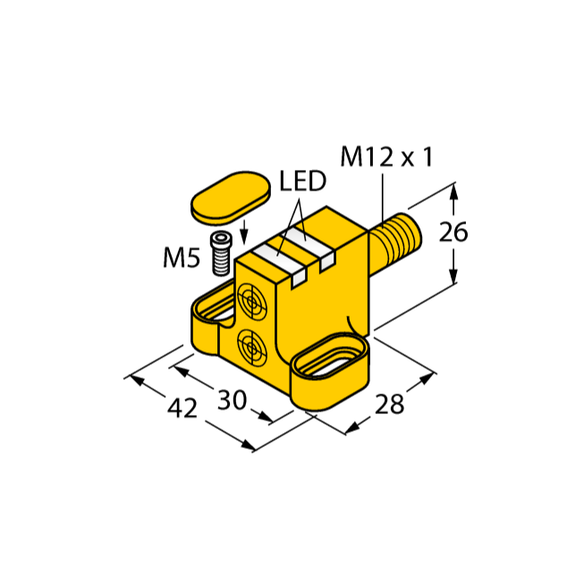 Cảm biến kép cho thiết bị truyền động (NAMUR - Phòng nổ) NI4-DSC26-2Y1X2-H1140