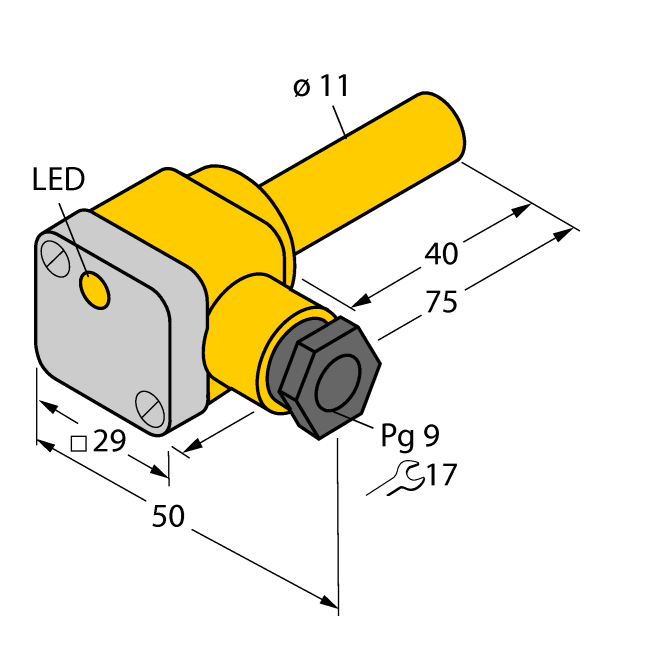 Cảm biến tiệm cận dành cho thiết bị truyền động xoay (DSU35) NI5-K11SK-AP6X